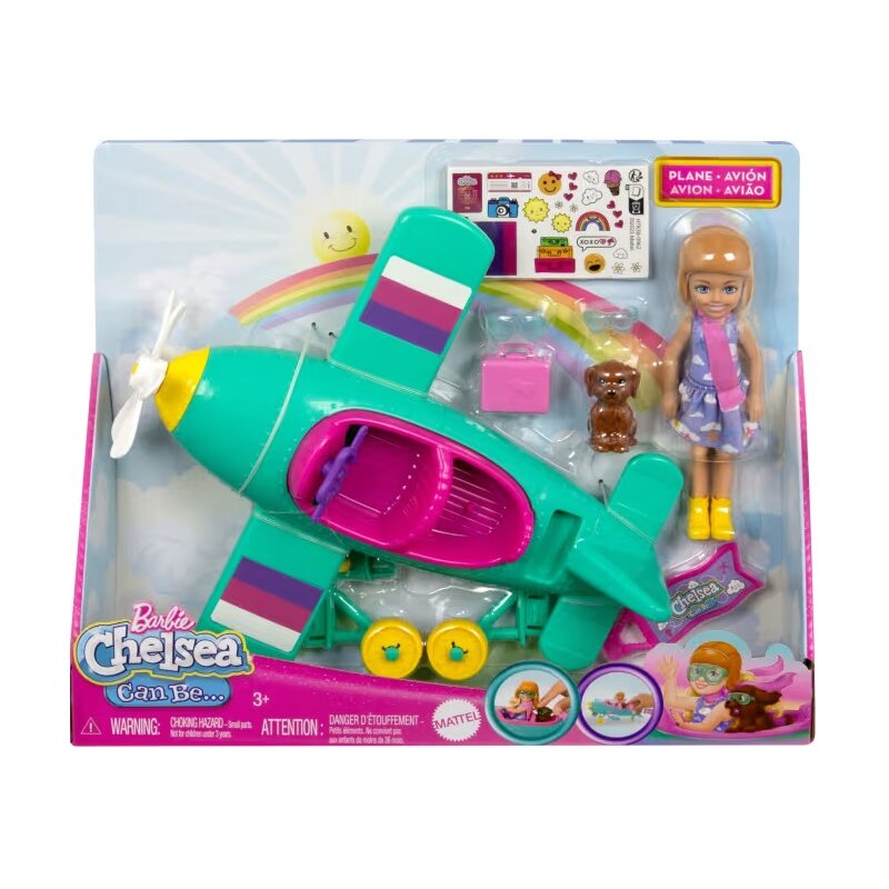 Lalka Barbie Chelsea Samolot HTK38