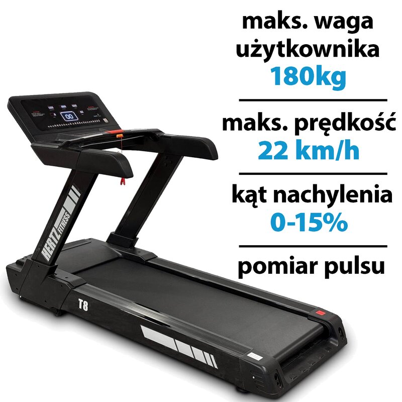 Bieżnia elektryczna HERTZ FITNESS T8 2237W 22km/h