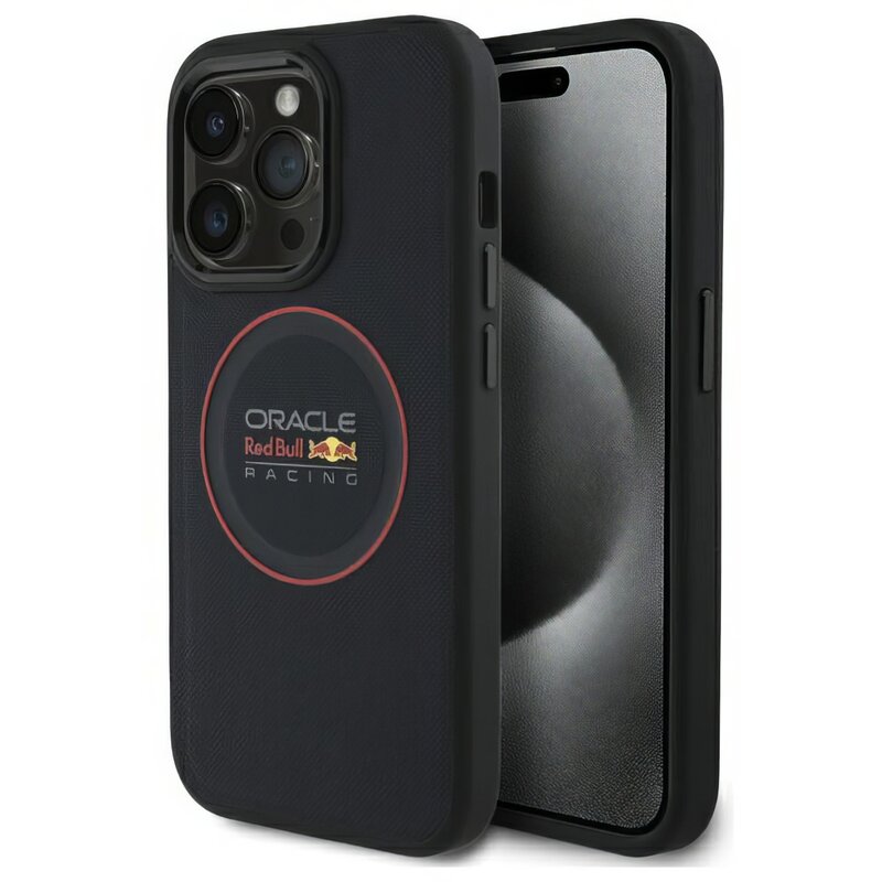 Etui RED BULL Leather Red Ring MagSafe do Apple iPhone 14 Pro Granatowy
