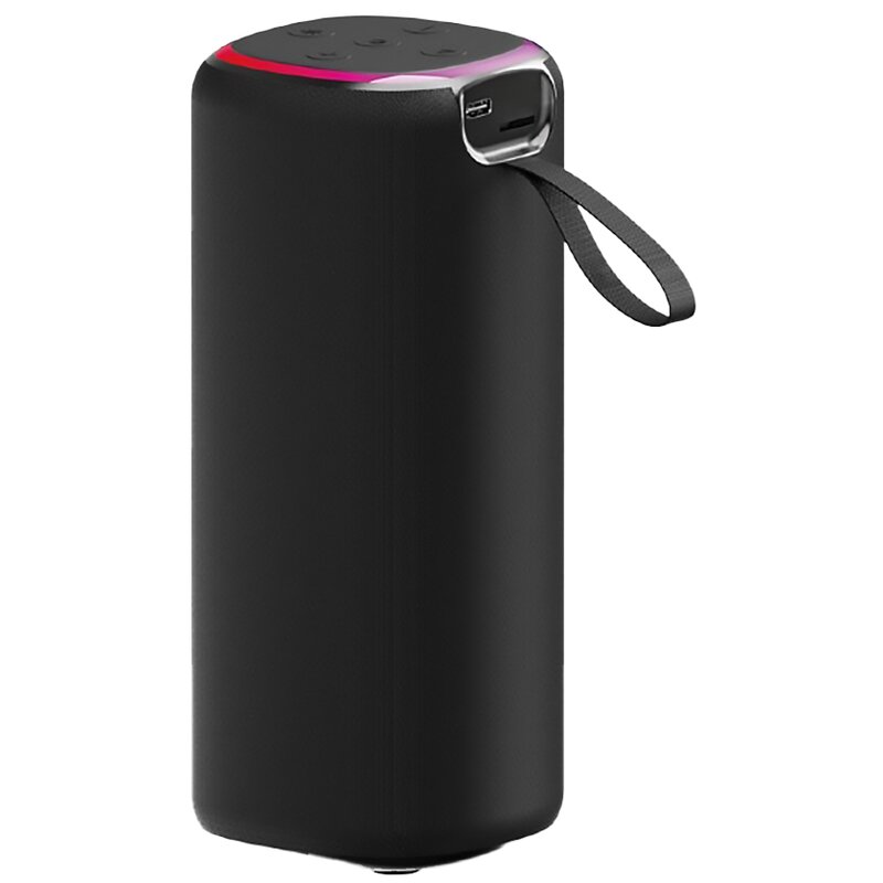 Głośnik mobilny GEMBIRD SPK-BT-LED-08L Czarny