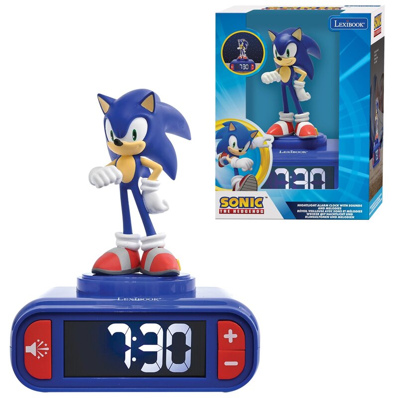 Zabawka budzik z lampką nocną LEXIBOOK Sonic the Hedgehog RL800SN