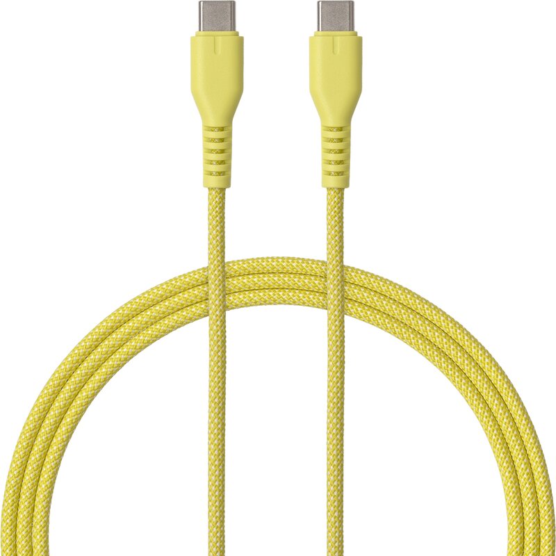 QUALO USB-C do USB-C 1,5m 3A Żółty