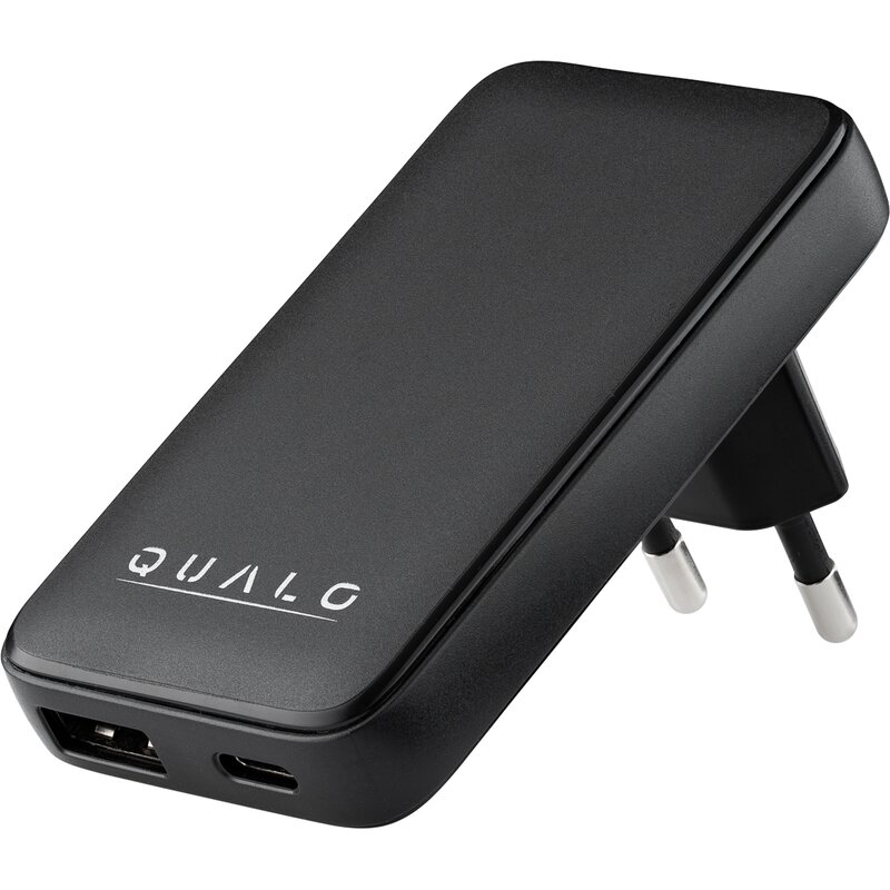 Ładowarka sieciowa QUALO Ultimate QLS-GN-US-AC-45-01 GaN Ultra Slim PD Czarny