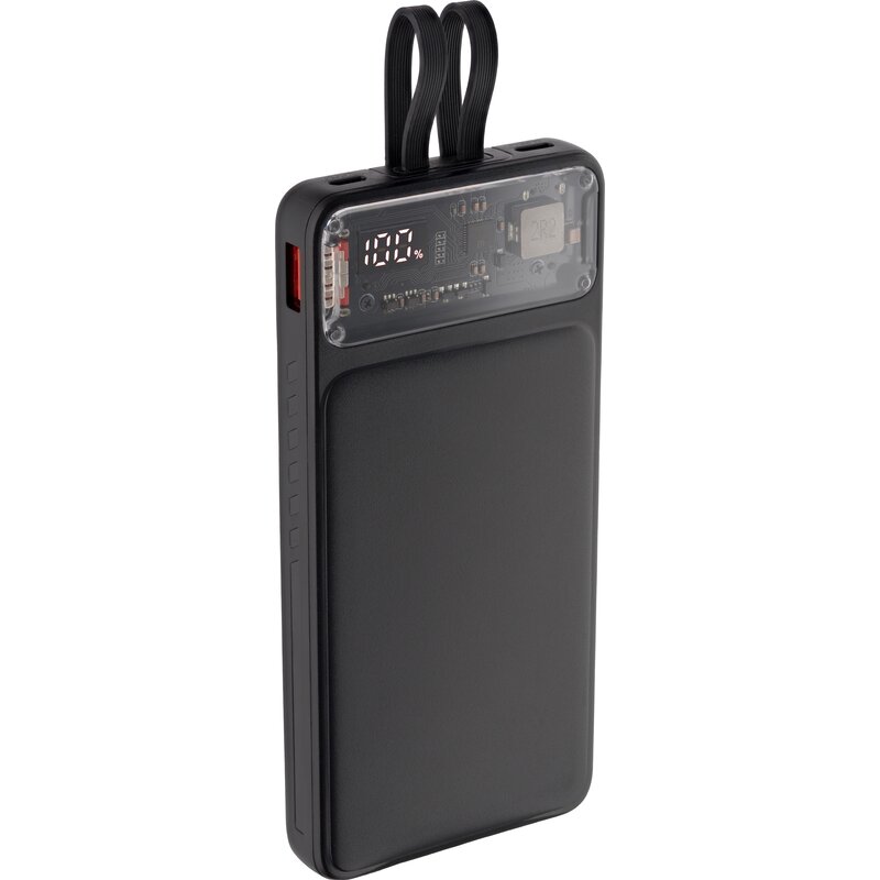 QUALO QTPB10LD2301 10000mAh 23W Wbudowany kabel Czarny