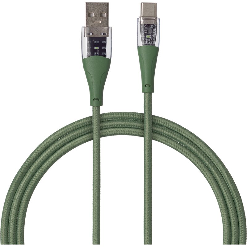 QUALO USB do USB-C 1,5m 3A Zielony