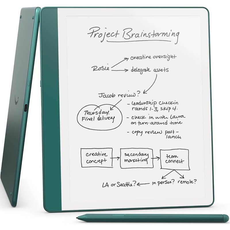 Czytnik e-booków AMAZON Kindle Scribe 64GB 10.2", Podświetlany ekran, Wi-Fi, Bez reklam Zielony + Premium Pen