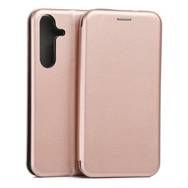 Etui BELINE Book Magnetic do Samsung Galaxy S25+ Różowo-złoty