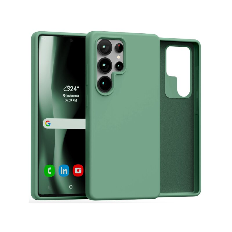 Etui MERCURY Silicone do Samsung Galaxy S25 Ultra Zielony