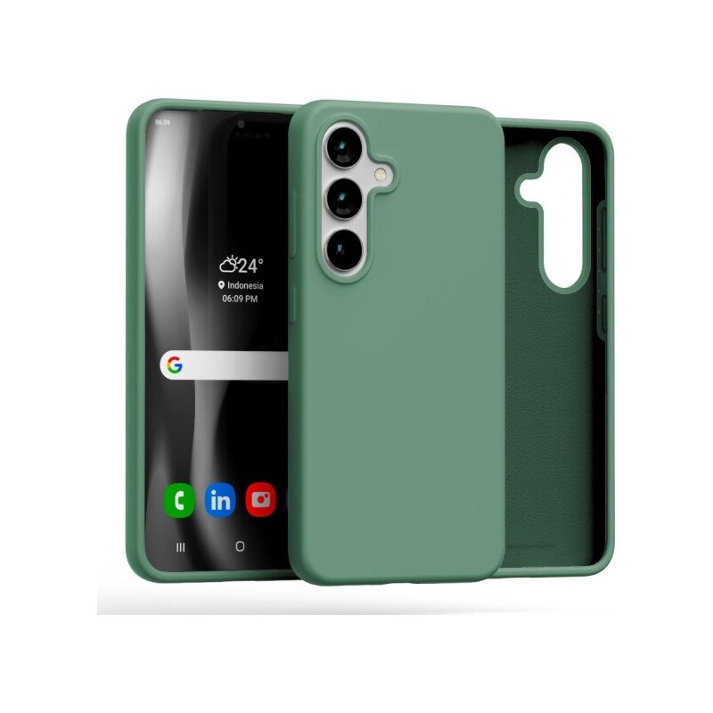 Etui MERCURY Silicone do Samsung Galaxy S25 Zielony