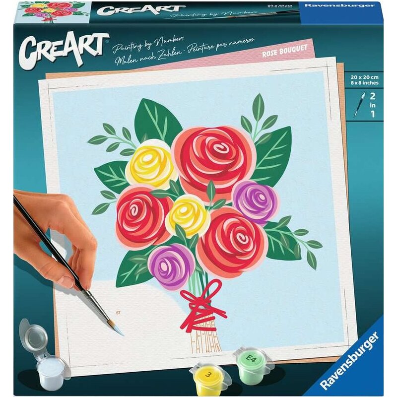 Malowanie po numerach RAVENSBURGER CreArt Bukiet kwiatów Róże 25520
