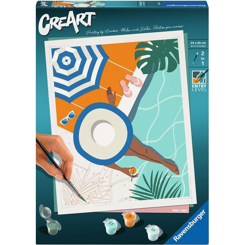 Malowanie po numerach RAVENSBURGER CreArt Relaks nad basenem 25523