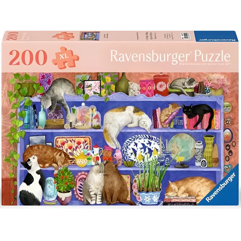 Puzzle RAVENSBURGER Koty na półce 12001367 (200 elementów)