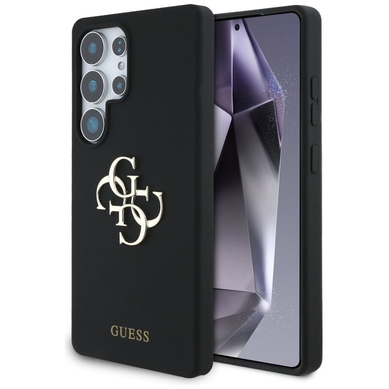 Etui GUESS Silicone Big 4G Logo Bottom Script do Samsung Galaxy S25 Ultra Czarny