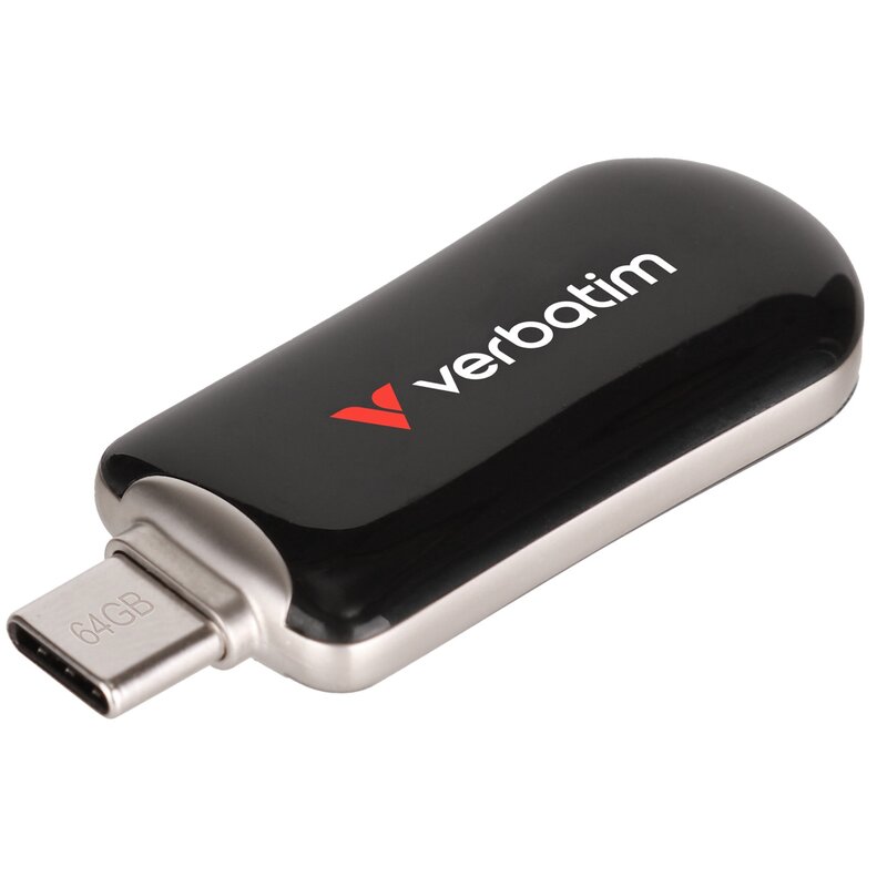 Verbatim Plectra USB-C Flash Drive Black 64GB