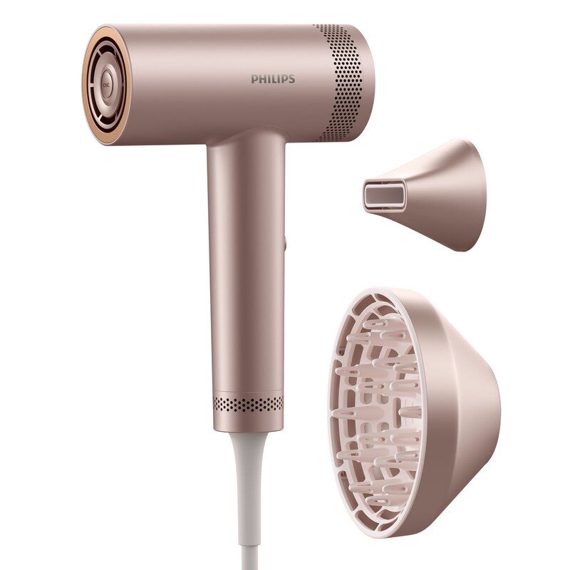 Philips Hair Dryer Seria 8000 BHD837/10 Jonizacja Dyfuzor Zimny nawiew 1400W 3 prędkości 7 temperatur