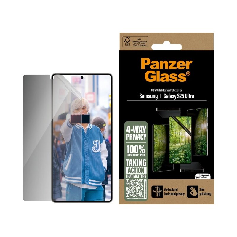 Szkło prywatyzujące PANZERGLASS Eco Matrix Ultra-Wide Fit do Samsung Galaxy S25 Ultra