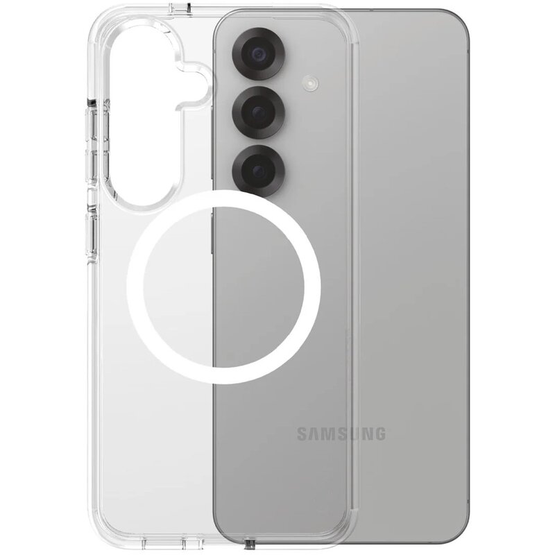 Etui PANZERGLASS Care Flagship Urban Combat Qi do Samsung Galaxy S25 Przezroczysto-biały