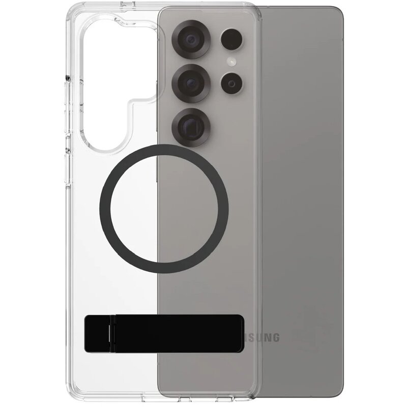 Etui PANZERGLASS Care Feature Kickstand & Qi do Samsung Galaxy S25 Ultra Przezroczysto-czarny