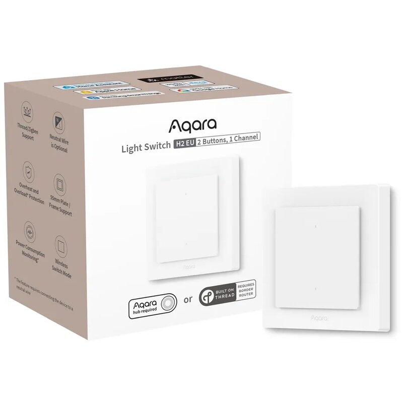Inteligentny przełącznik AQARA Light Switch H2 EU WS-K07D