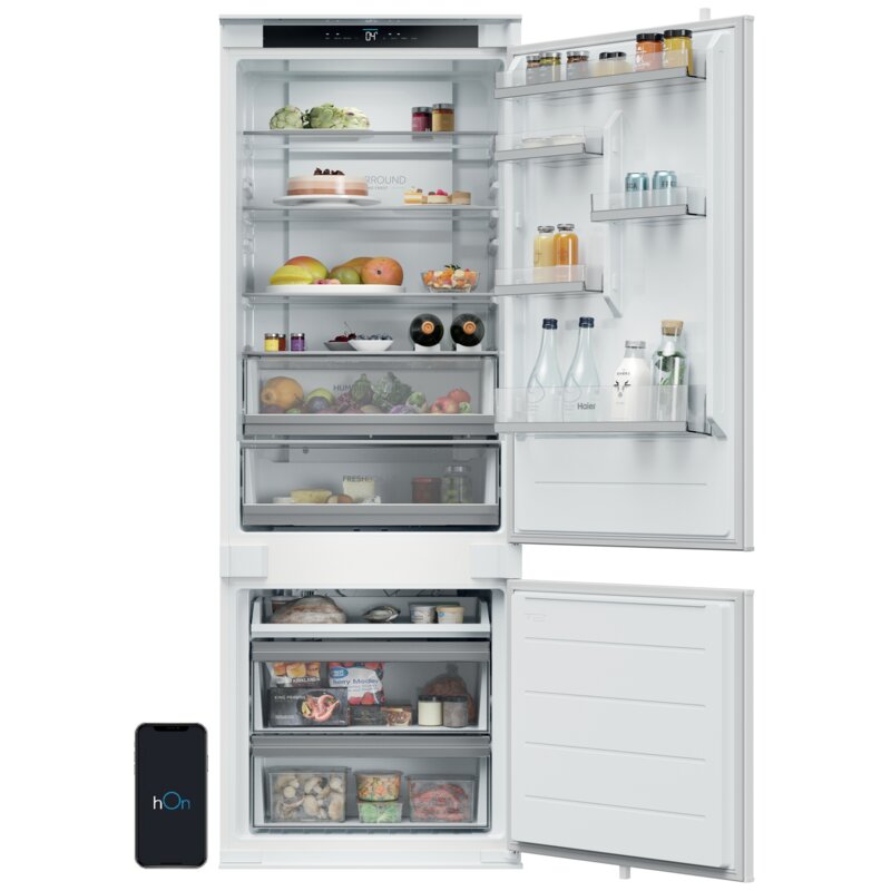 Haier HBQW5719E Pełny No Frost 193,5cm Kompresor inwerterowy Szuflady My Zone i Humidity Zone
