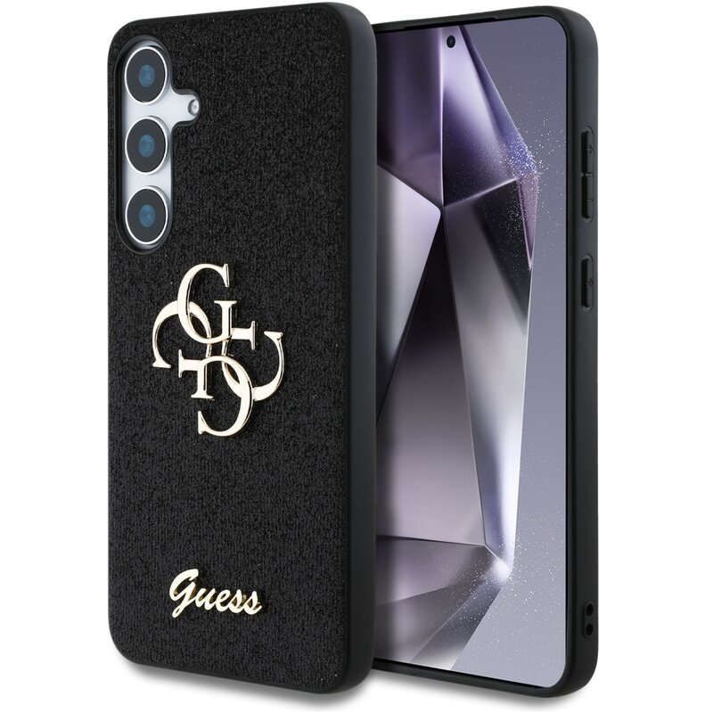 Guess Fixed Glitter Big 4G Metal Logo do Galaxy S25 Plus Czarny