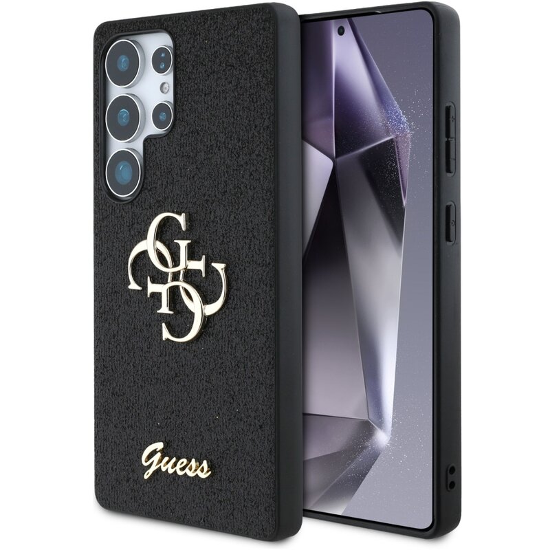 Etui GUESS Fixed Glitter Big 4G Metal Logo do Samsung Galaxy S25 Ultra Czarny