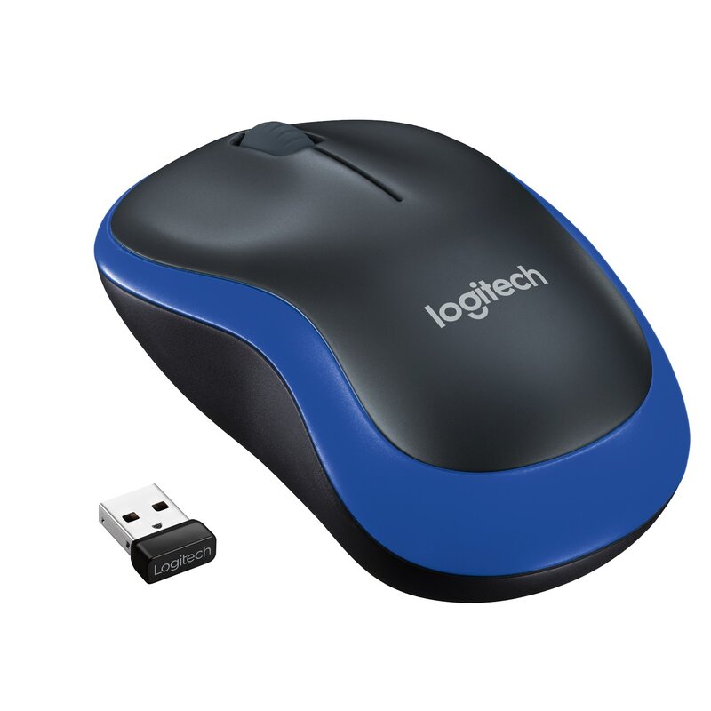 Mysz LOGITECH M185 Czarno-niebieski