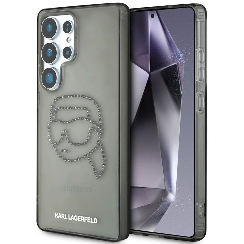 Karl Lagerfeld Rhinestones Karl Head Logo do Galaxy S25 Ultra Czarny
