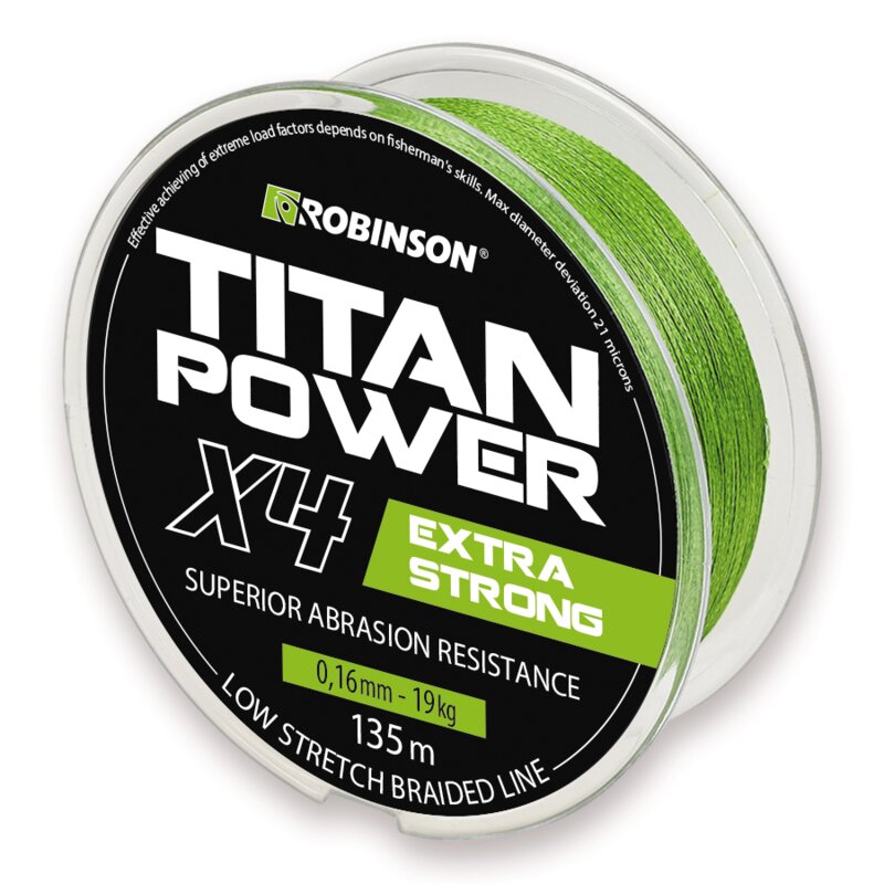 Plecionka ROBINSON Titan Power X4 0.24 mm / 135 m Jasnozielony