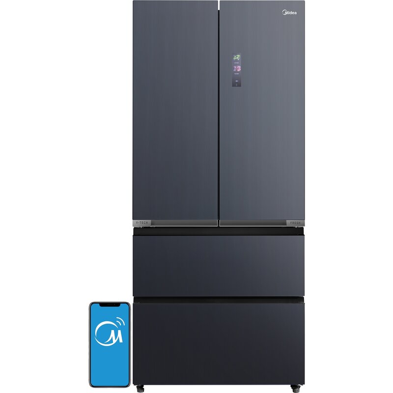 Lodówka MIDEA MDRF705BIE70 SLOT IN Side by Side 191cm No Frost Szara