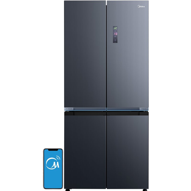 Lodówka MIDEA MDRM706BIE70 SLOT IN Side by Side 191cm No Frost Szara