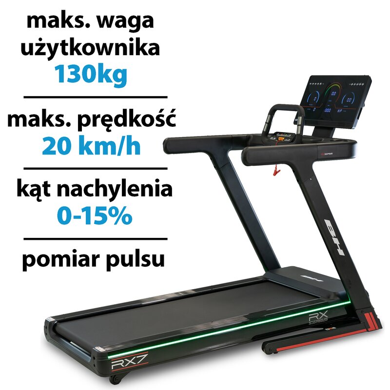 Bieżnia elektryczna BH FITNESS RX7 G6173 2574W 20km/h