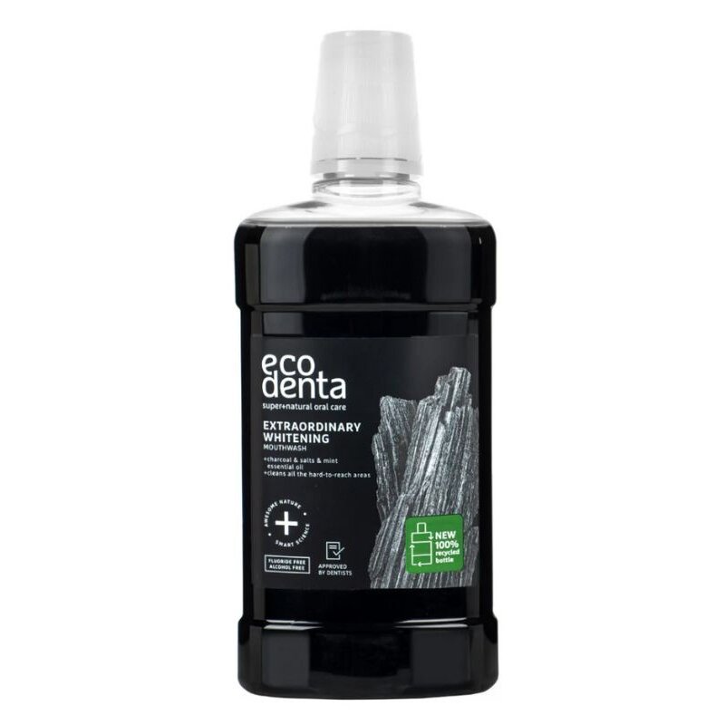 Płyn do płukania jamy ustnej ECODENTA Black Extra Whitening 500 ml