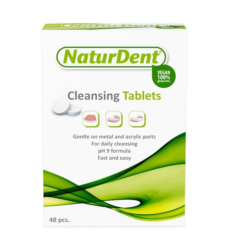 Tabletki do czyszczenia protez FITTYDENT Naturdent dla vegan (48 szt.)