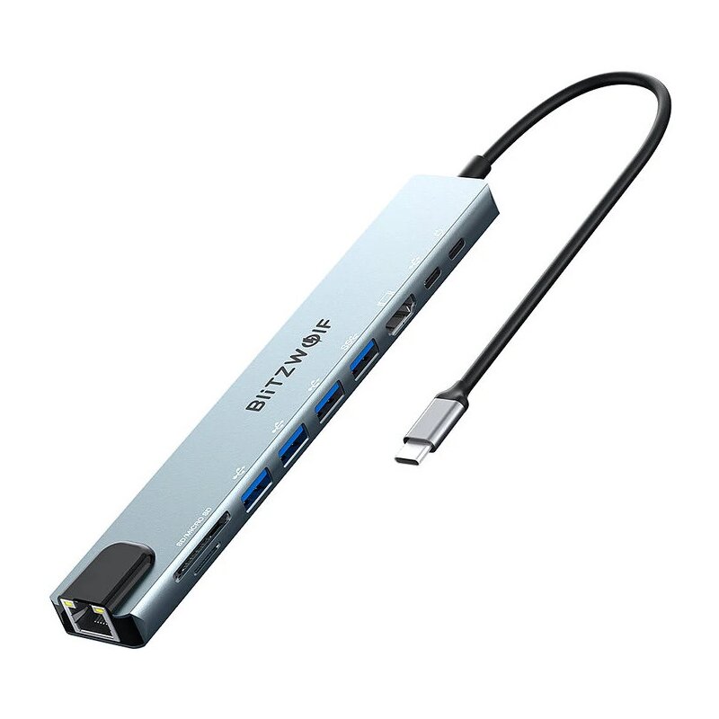 Hub BLITZWOLF BW-NEW TH5 10w1 USB Typu C, Pasywny