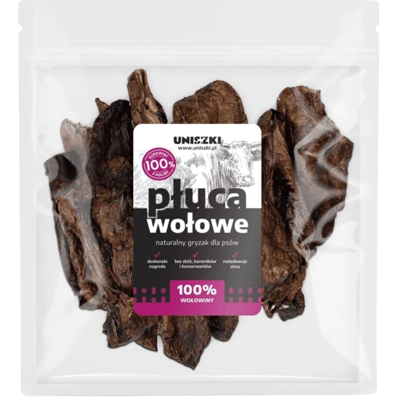 Przysmak dla psa UNISZKI Płuca wołowe 500 g