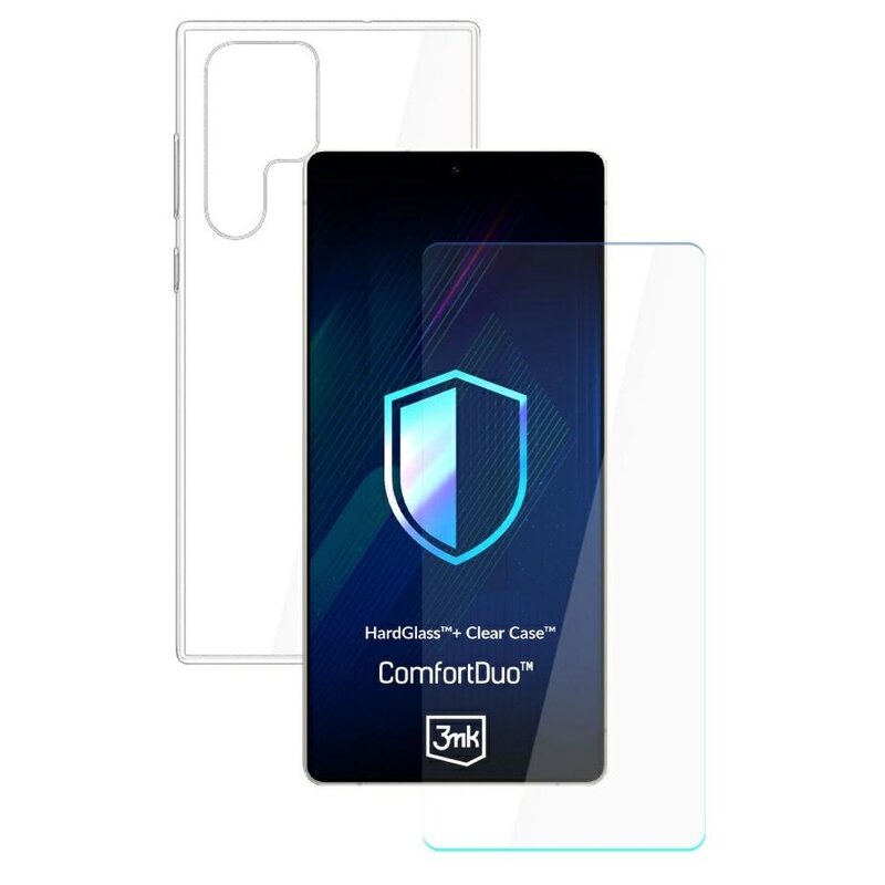 Etui 3MK ComfortDuo Clear do Samsung Galaxy S25 Ultra Przezroczysty + szkło hartowane