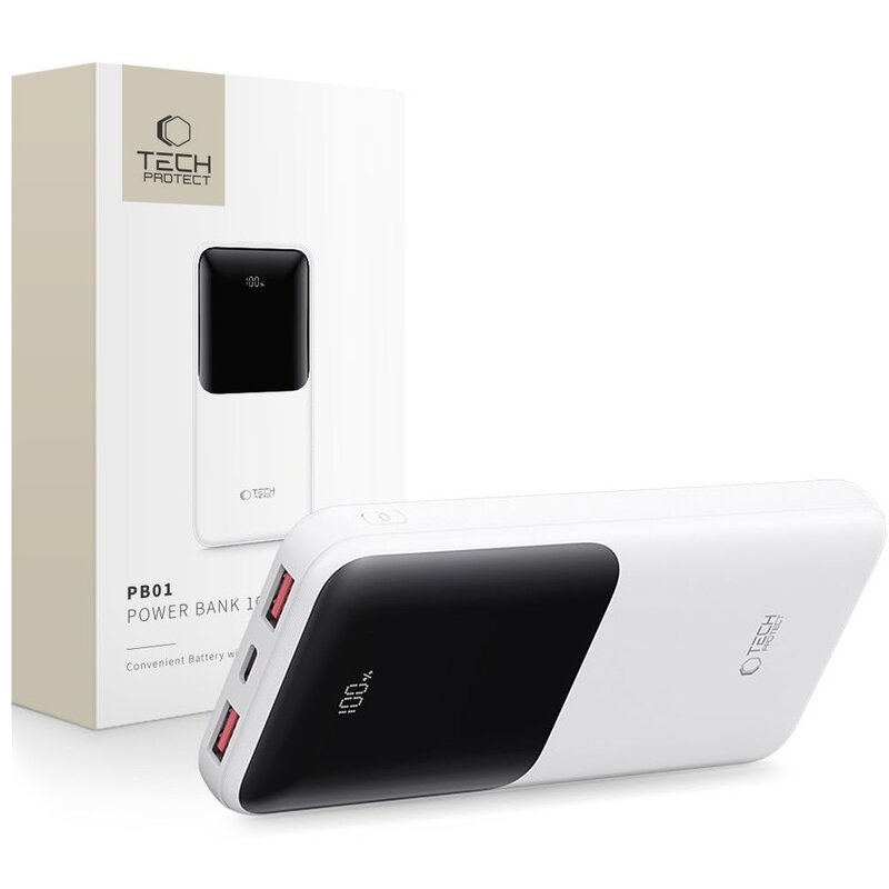Powerbank TECH-PROTECT PB01 10000 mAh 22.5W Biały