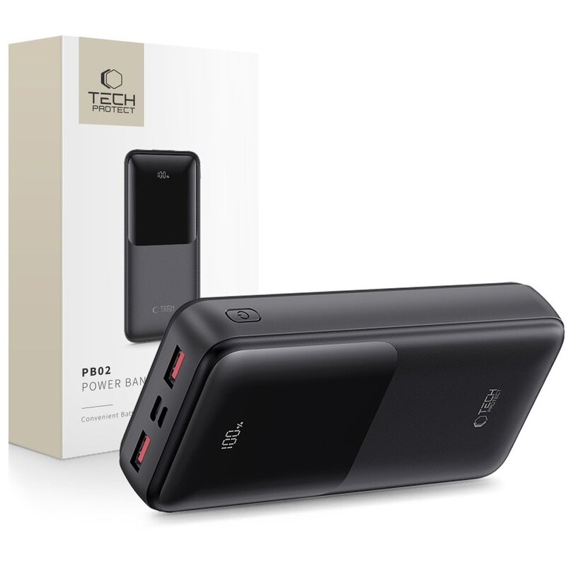 Powerbank TECH-PROTECT PB02 20000 mAh 22.5W Czarny