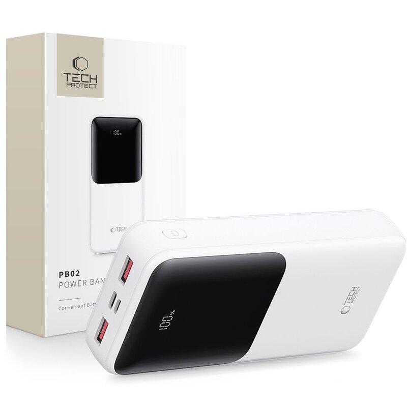 Powerbank TECH-PROTECT PB02 20000 mAh 22.5W Biały
