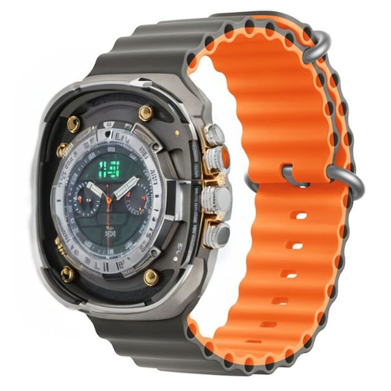 Pasek DEVIA Deluxe Sport6 do Apple Watch do koperty 38/40/41mm Szaro-pomarańczowy