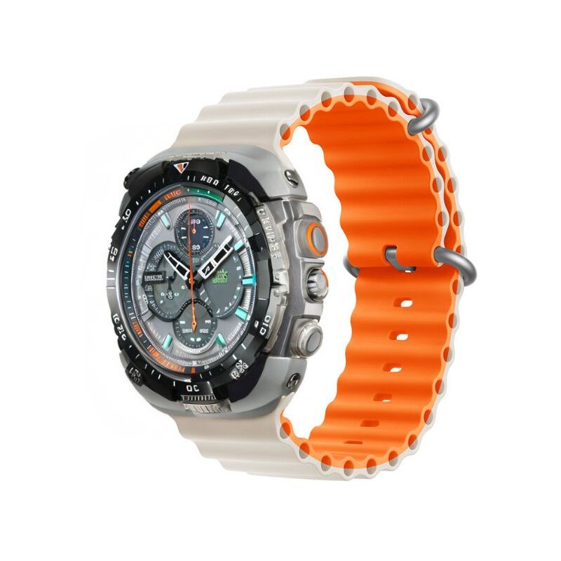 Pasek DEVIA Deluxe Sport6 do Apple Watch do koperty 42/44/45/49mm Szaro-pomarańczowy