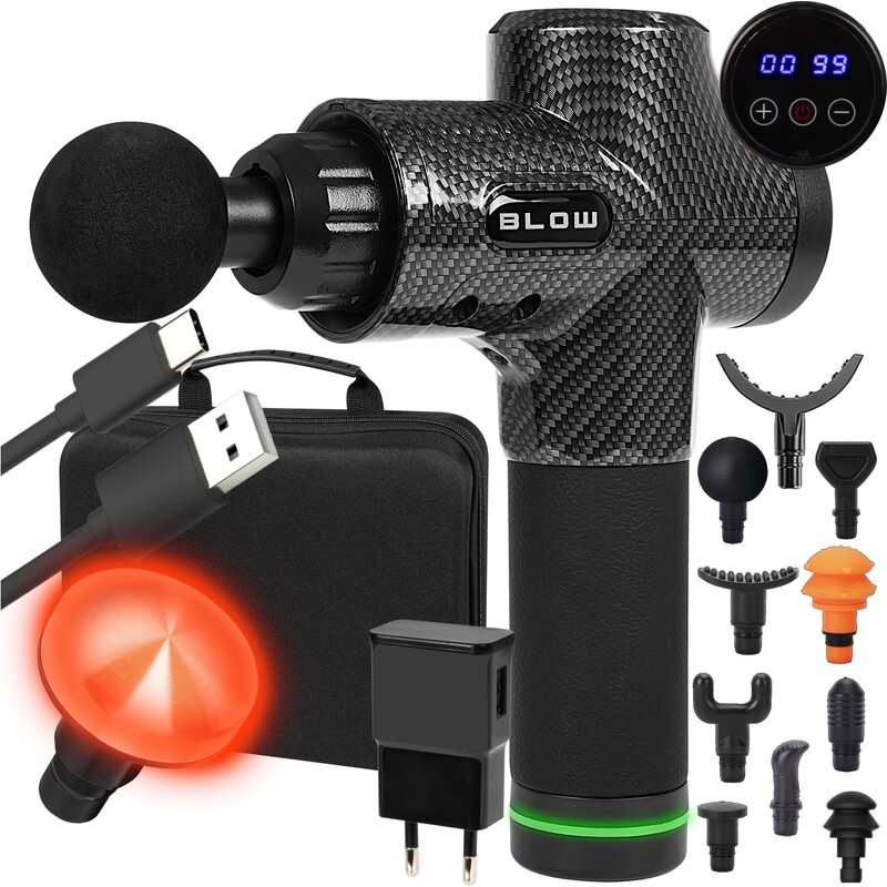 Masażer ręczny Gun BLOW Wave 4000 + końcówka rozgrzewająca