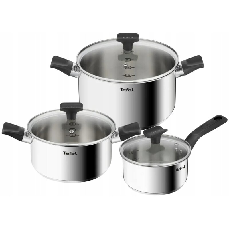 Zestaw garnków TEFAL Delicius B925S655 (6 elementów)