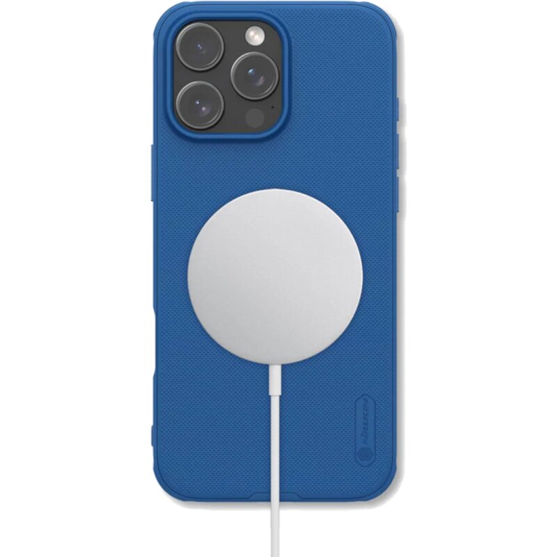 Etui NILLKIN Super Frosted Shield Pro Magnetic do Apple iPhone 16 Pro Niebieski