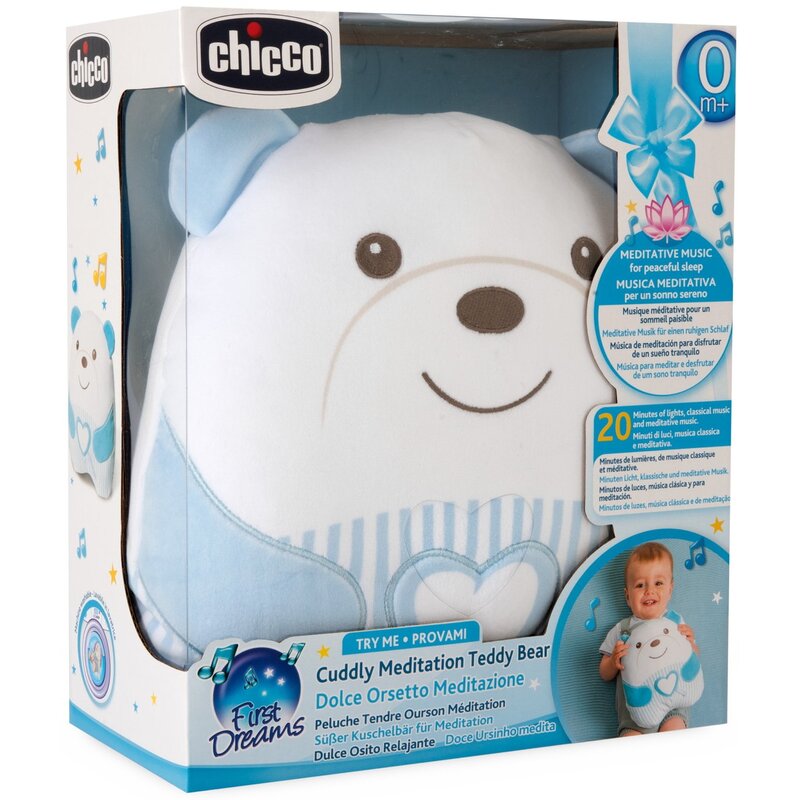 Maskotka CHICCO First Dreams Misiek Brzuszek 00012266200000 Niebieski
