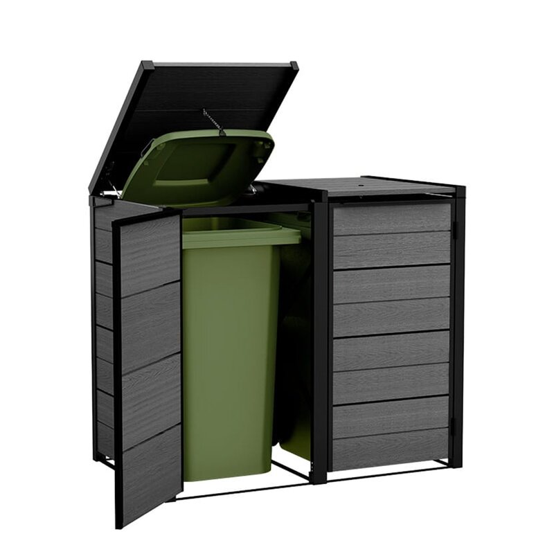 Schowek na kosze na odpady KETER Hide Away 261887 2x240L Szary