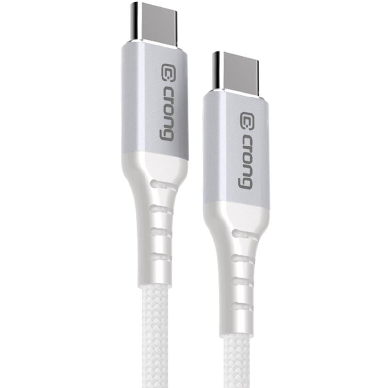 Kabel USB-C - USB-C CRONG Armor Link 0.25 m Biały