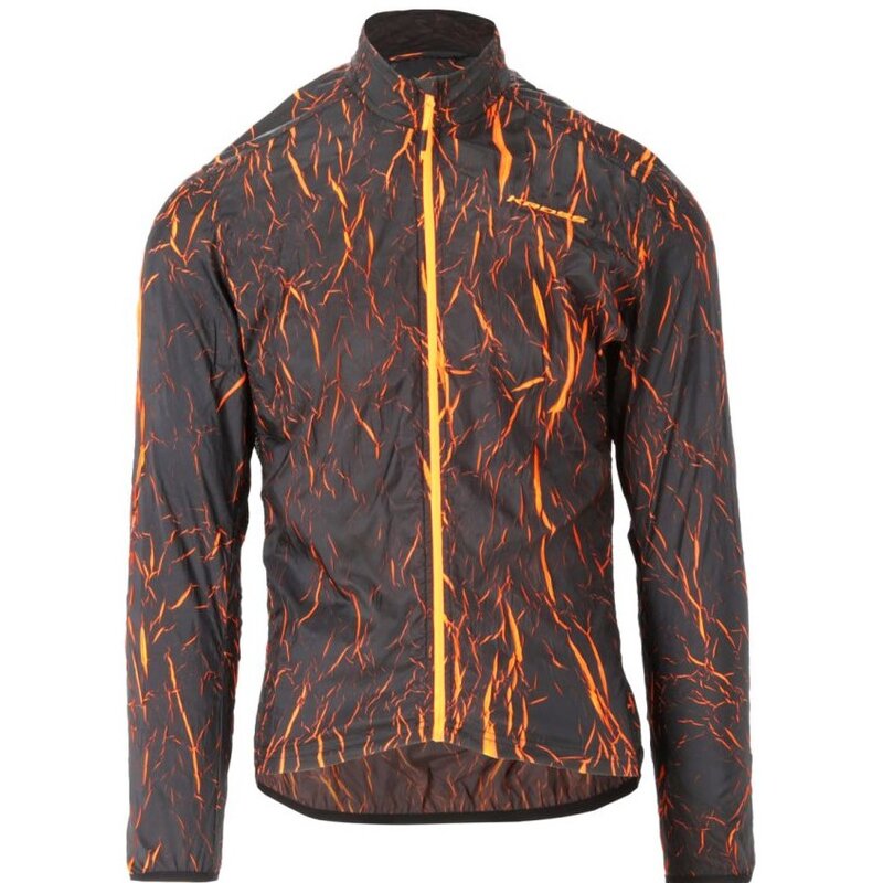 Kurtka rowerowa KROSS Ether (rozmiar M) Czarno-pomarańczowa
