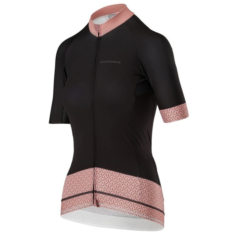 Koszulka rowerowa KROSS Flow Lady 2.0 (rozmiar XS) Czarno-różowy